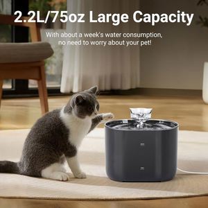 Distributeur d'eau automatique pour animaux de compagnie, grande capacité, fontaine à eau pour chat, sans BPA, 4 fois la filtration, abreuvoir pour chien, fournitures pour animaux de compagnie - Product Image 4
