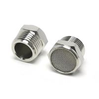Silencieux d'échappement pneumatique en acier inoxydable 304, silencieux d'air à tête plate