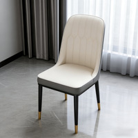 Chaises de salle à manger au design moderne en forme de petite ananas, revêtement en similicuir, pieds en métal, structure en bois, écologiques, durables pour la maison