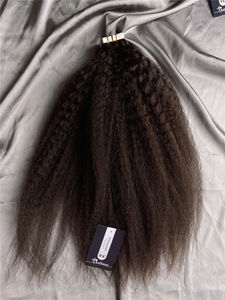 Brun naturel Ketatin Buynow Crépus Bouclés Ruban Dans Les Extensions De Cheveux Humains - Product Image 6