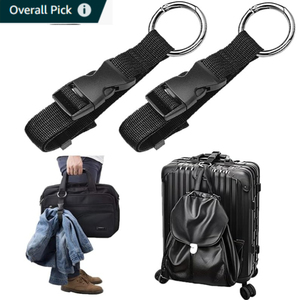 Mousquetons à ressort avec anneau en O, supports robustes, boucles à dégagement latéral en plastique pour le voyage, sangle réglable pour bagages de cabine - Product Image 1