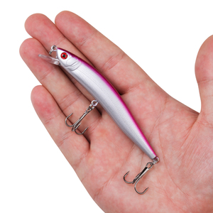 Leurre de pêche flottant 10cm/8.3g, appâts artificiels durs avec hameçons triples, 10 couleurs et ensemble d'accessoires pour la pêche au bar en eau douce - Product Image 6