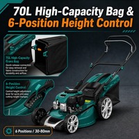 Tondeuse à gazon thermique VORAN 171cc 5,5 CV 3000W, moteur 4 temps, autoportée, pour l'aménagement paysager commercial