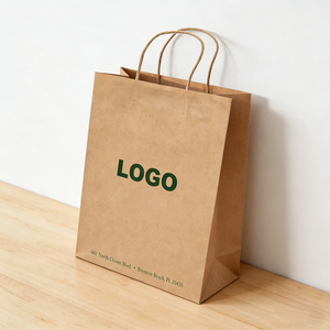 Bolsa de Papel Ecológica para Regalo, con Asas Planas Retorcidas, Bolsa de Papel Pequeña Personalizada con su Logotipo - Product Image 2