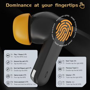 Écouteurs intra-auriculaires <span class=keywords><strong>S01</strong></span> avec réduction de bruit ANC, écouteurs de jeu sans fil, casques audio V5.4 - Product Image 6