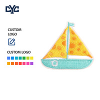 Patchs en tissu brodés personnalisés bateau à voile – Livraison rapide – Patchs décoratifs colorés bateau à voile océanique pour voyage