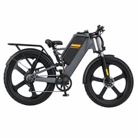 Vélo de montagne électrique de 26 pouces en alliage d'aluminium, moteur arrière de 2000 W, 7 vitesses, batterie au lithium intégrée, freins à disque hydrauliques