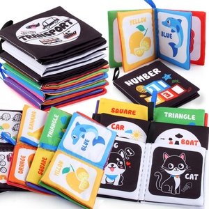 Libro de Tela para Bebés, Juguete de Actividades, Negro, Suave, con Sonido, Papel de Palma, Educativo, Ecológico, con Imágenes - Product Image 1