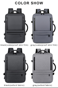 Custom Expandable Usb Port Men <b>Waterproof</b> Computer Laptop Business Travel <b>Backpack</b> - Product Image 5