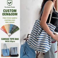 Bolsa de Playa Náutica, Bolsa de Playa de Lona a Rayas, Asa de Cuerda de Algodón, Bolso de Mano de Gran Capacidad, Bolso de Verano a Rayas