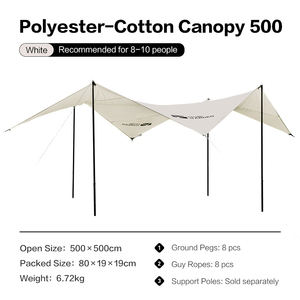 Mobi GardenEra ERA 500 Parasol grande de cuatro espacios para exteriores Toldo impermeable multiusos a prueba de lluvia - Product Image 2