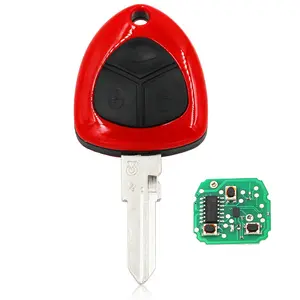 3 Tombol Tombol Remote Kunci Mobil Pintar Fob Keyless Entry 433Mhz ID48 Chip untuk Ferrari F430 Pisau Belum Dipotong