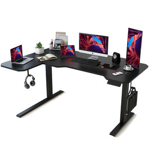 Угловой офисный стол L-образной формы, рабочая станция, офисная мебель, стол руководителя, каркас для стола с двойным мотором, регулируемый по высоте, для дома и офиса - Product Image 2