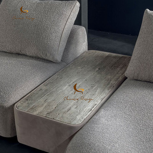 WBERT Muebles de Estilo Italiano Personalizados, Modernos, de Lujo Ligero y Modulares, Minimalistas, con Acabado de Grano Natural en Color Leche de Coco Cálido, para Sala de Estar - Product Image 4