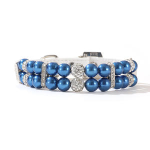 Collar de joyería de satén de cristal de lujo para mascotas, collares de cristal de lujo para mascotas, collar de cuero para mascotas para perro, cadena de correa de aleación de princesa - Product Image 6