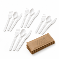 Ensemble de couverts écologiques en amidon de maïs CPLA, lourds et compostables (fourchette, couteau, cuillère) – Vente en gros en vrac