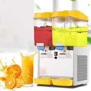 12L * 2 tam otomatik ticari soğuk portakal suyu buzdolabı kantin içecek meyve suyu makinesi dağıtıcı