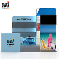 Stand d'exposition portable en tissu tendu sans outil, 10*10, en aluminium, pour salon professionnel, stand de foire artisanale