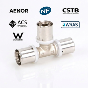 <span class=keywords><strong>Raccord</strong></span> en laiton à sertir en T égal 26 mm mâle pour tuyau de plomberie flexible basse pression - Product Image 2