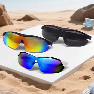 QY-Pro3 <b>Smart</b> Sunglasses Black Rainbow Blue <b>Mirrored</b> Lenses Plastic Titanium Frame Outdoor Sports Cycling UV Protection - Product Image 2