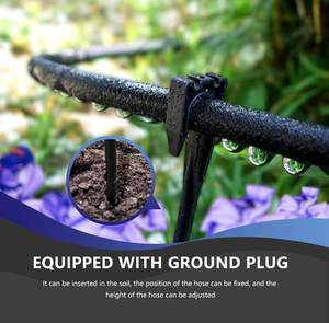 Tuyau poreux Soaker Tube Jardin Souterrain 50 Pieds Connecteurs Métalliques Robustes Irrigation Tuyau D'eau <span class=keywords><strong>Microporeux</strong></span> Tuyau Goutte À Goutte - Product Image 4