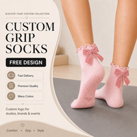 Chaussettes de sport antidérapantes et respirantes pour femmes, pour Pilates, Yoga, Barre, Fitness - Matière Spandex/Nylon/Coton