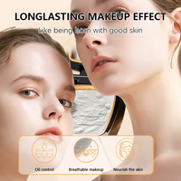 Poudre de finition de maquillage végane translucide longue tenue à la technologie lyophilisée, contrôle du sébum à la niacinamide, soin de la peau, naturelle toute la journée