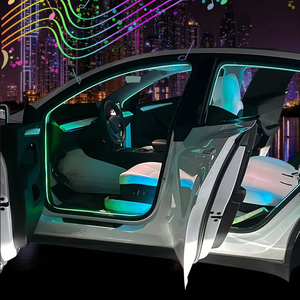 Panneau de <span class=keywords><strong>porte</strong></span> en fibre de carbone pour voiture Lampe d'ambiance à LED pour <span class=keywords><strong>porte</strong></span> de voiture - Product Image 5