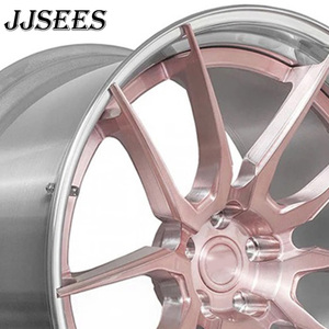 JJSEES Jantes forgées <span class=keywords><strong>2</strong></span> pièces 18 19 20 21 22 pouces rose brossé poli à rayons concaves en alliage pour Tesla Model <span class=keywords><strong>X</strong></span> Model S - Product Image 6