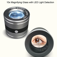 Loupe numérique 10x avec écran LED et lentille en verre UV pour bijoutier, réparation de pièces de monnaie, de timbres et de montres