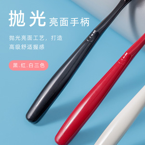 Squisito Toothbrush <b>Soft</b> Bristle Manual Red Black 2 Pack - Product Image 3