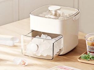 Molde de rejilla de plástico de alta calidad, flexible y reutilizable, con tapa de cubo de presión, apto para alimentos, capacidad de 500 ml, para cubitos de hielo congelados - Product Image 2