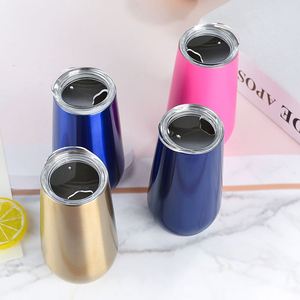 Factory Direct 10oz Stainless Steel Champagne Cups Vacuum Insulated Wine Tumblers 304 Food Grade Egg <b>Shell</b> Cups - Product Image 3
