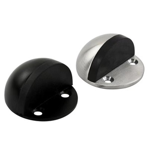 Tope de Puerta de Acero Inoxidable para Montaje en Suelo, Acabado Negro Cepillado, Diseño Moderno, Fácil Instalación - Product Image 2