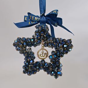 Pendentif de rétroviseur de voiture en cristal créatif de haute qualité, étoile à cinq branches et nœud papillon, ornement suspendu pour voiture, vente en gros - Product Image 2