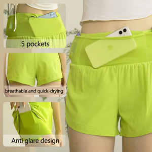 Shorts Deportivos para Mujer, <span class=keywords><strong>Pantalones</strong></span> <span class=keywords><strong>Cortos</strong></span> Casuales de 5 Pulgadas, Shorts para Correr, Tenis, Ejercicio, Ropa Deportiva con Bolsillos - Product Image 4