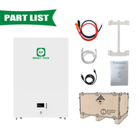 Batterie de stockage d'énergie solaire murale 200Ah 10Kwh Lifepo4 48V, batterie lithium à montage mural