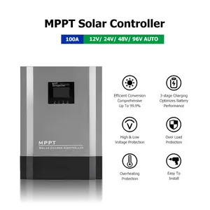 Guvenlik 95% efficienza MPPT regolatore di carica solare 40A AGM Gel sigillato 48V 96V batteria per ucraina MPPT carica 40A