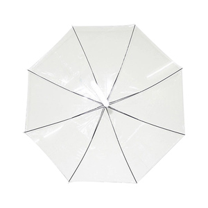 Parapluies promotionnels personnalisés avec logo, écologiques, à manche en plastique, droits, transparents en POE, cadeaux d'affaires, vente en gros, pas chers - Product Image 4