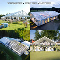 Tentes de réception pour événements extérieurs, mariages, etc., structure en aluminium, capacité 500 personnes