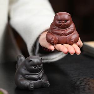 MSH Raise kerajinan patung kucing marah buatan tangan dekorasi meja teh Set ornamen teh <span class=keywords><strong>Kung</strong></span> <span class=keywords><strong>Fu</strong></span> - Product Image 4