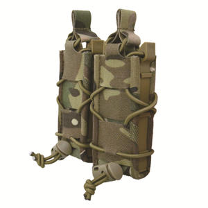 Portacargador Doble Personalizado de Nailon 1000D, Negro y Verde Camuflaje, para Cargadores de 9mm, Uso Deportivo al Aire Libre - Product Image 4