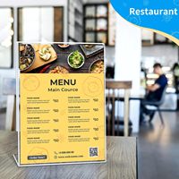 Porte-affiche acrylique, présentoir double face Porte-papier en plastique Présentoir de menu de table Présentoir de bureau en forme de T