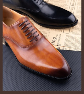 Men's business formal <b>shoes</b> - <b>closed</b> <b>toe</b> oxford <b>shoes</b> - black and brown slip-resistant party <b>shoes</b> - large size 39-47 - Product Image 5