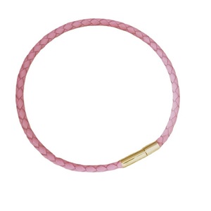 Red <b>Braided</b> Leather Bracelet 3Mm Gold Clasp Fashion Wrap Jewelry Yiwu Origin - Product Image 5