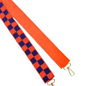 Correa de monedero con cuentas multicolor personalizada, correas de bolso con cuentas de semillas de oro blanco, accesorios de moda - Product Image 1