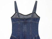 ZEVITY 2026 Nouvelle Robe Chic Femme Sans Manches Plissée Évasée Style Cowboy en Jean pour les Fêtes Robe Midi Femme Denim Robe Mujer Dropship
