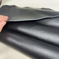 Cuir véritable naturel de haute qualité, texture litchi noire, 1,3 mm, vente en gros, pour meubles haut de gamme, canapé, literie, chaise, rembourrage