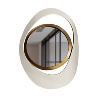 Nordischer Stil Dreidimensionaler Eisen-Öko-Freundlicher Handgefertigter Dekorativer Spiegel Unregelmäßige Form Modernes Einfaches Design Wandspiegel