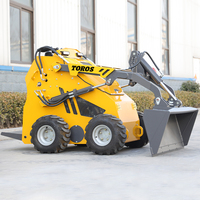 Chargeuse compacte sur pneus pour chantiers de construction, mini-chargeuse compacte hydraulique multifonction pour travaux d'excavation